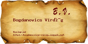 Bogdanovics Virág névjegykártya