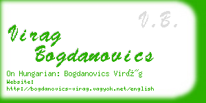 virag bogdanovics business card